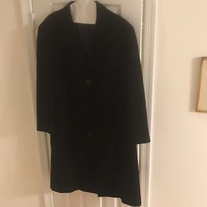 Men’s Black Wool and Cashmere Overcoat